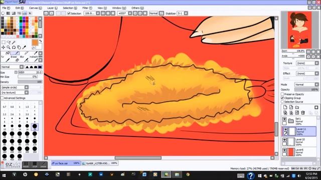 SAI Paint Tool | Stuff Yo Face| Coloring (Part 2) смотреть онлайн