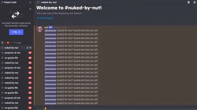 Nuking Gacha Freya's new discord server (500 members) смотреть онлайн
