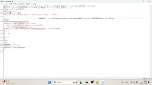 Python Обучение 1 урок #python #coding #tutorial #tips