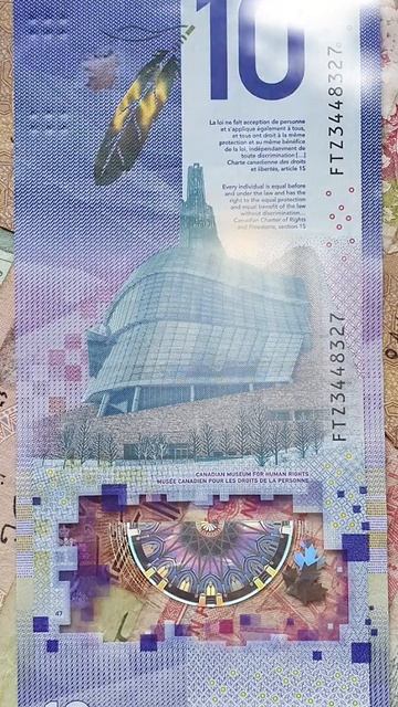 Banknote animation: 10$ Canada #shorts смотреть онлайн