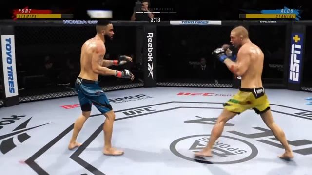 Rob Font vs Jose’ Aldo (EA Sports UFC 4) CPU vs CPU смотреть онлайн