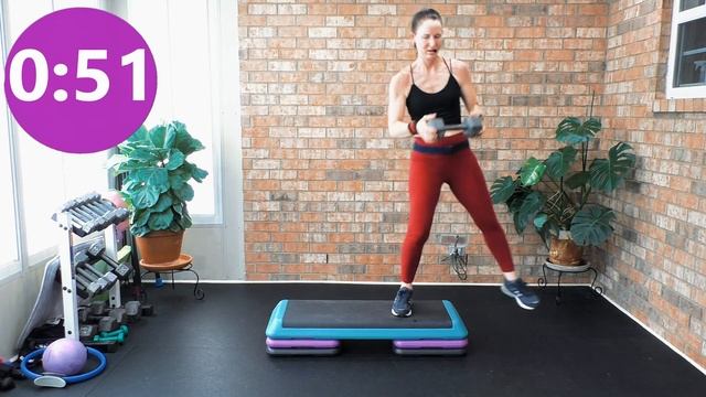 Cardio Step Sculpt | Low Impact High Intensity Step Routine | Weight Loss & Sculpt Routine смотреть онлайн