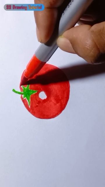 Tomato 🍅 Painting Easy / Doms Brush Pen Art #shorts #painting #tomato #art #easy смотреть онлайн