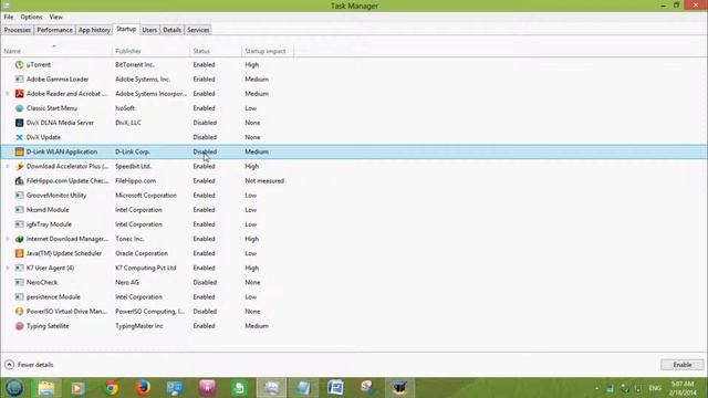 How to Enable or Disable Startup Programs in win 8 Tutorial video смотреть онлайн