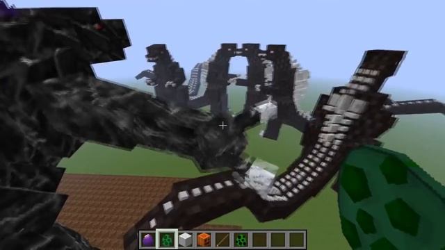 Годзилла VS Гигантский Голем VS Мобзилла Великая Битва Minecraft смотреть онлайн