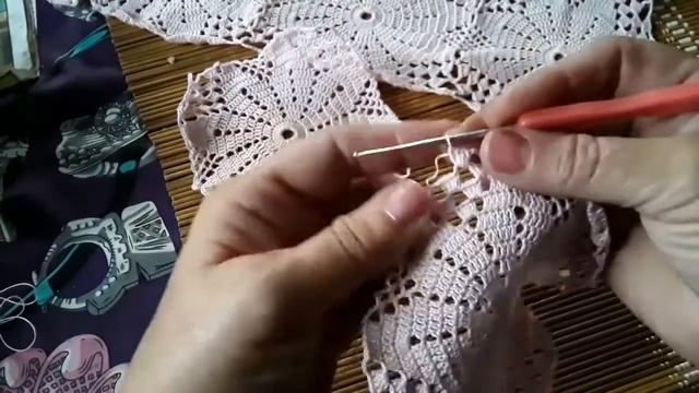 Вязание скатерти из мотивов крючком. Часть 2.