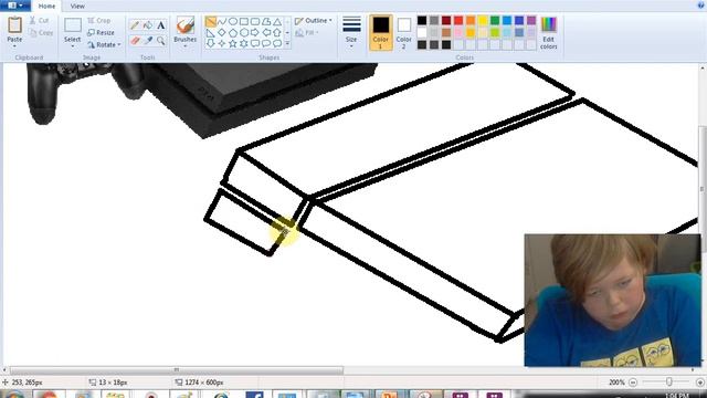 How To Draw A PlayStation 4 on Microsoft Paint. смотреть онлайн