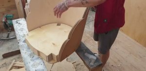 Как сделать гнутую спинку для стула своими руками. Спинка из фанеры DIY. Гнем фанеру