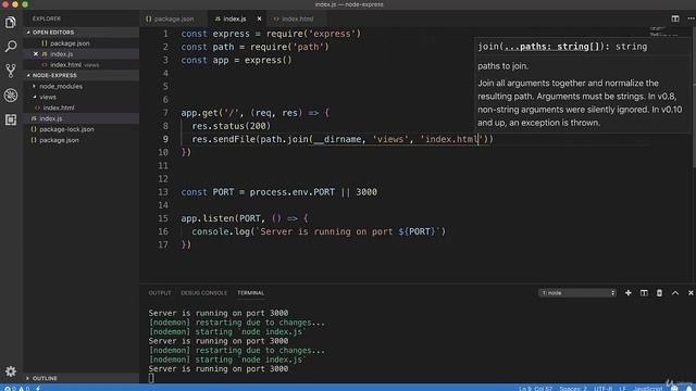 Полное руководство NodeJS Урок 19 Работа с HTML файлами смотреть онлайн