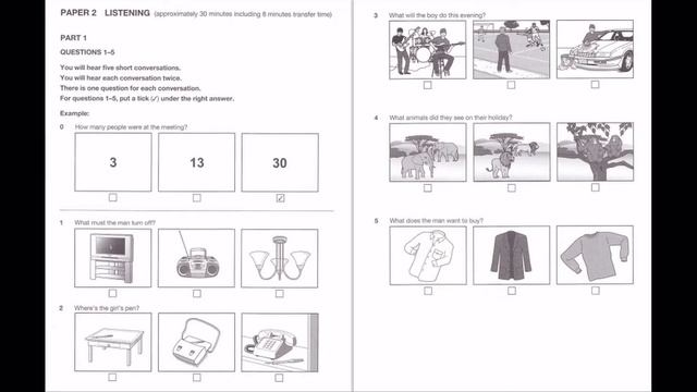 Listening A2, Part1, Test 1, Ket 6 смотреть онлайн