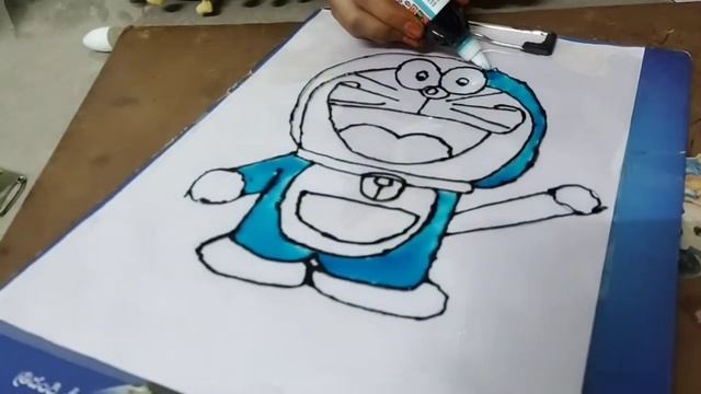 Doraemon Glass Painting || Kid || Sai смотреть онлайн