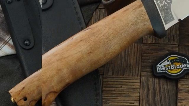 АиР нож с фиксированным клинком Бекас, сталь 100Х13М, рукоять карельская береза смотреть онлайн