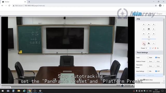 Easy Configuration On WebUI-- New Auto Tracking Camera UV220T