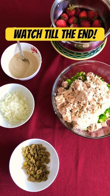 Mediterranean Power Salad 🥗 with Feta, Tuna, Peppers & Roasted Cashews #shorts #salad #food #funny смотреть онлайн