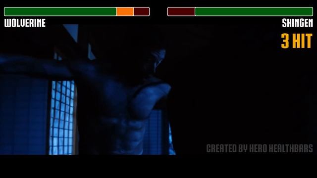 Wolverine Vs. Shingen Fight WITH HEALTHBARS | HD | The Wolverine