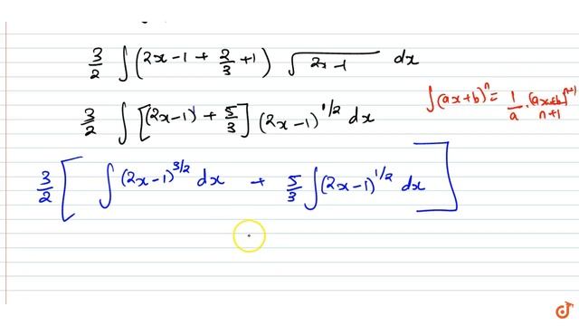 `int(3x+1)sqrt(2x-1) dx` смотреть онлайн