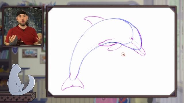 How to draw DOLPHINS - Step by Step Art Tutorial смотреть онлайн