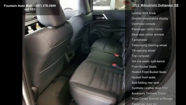 2022 Mitsubishi Outlander SE - Fountain Auto Mall - Orlan... смотреть онлайн