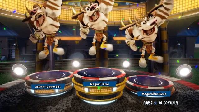 Triple Tiny White Tiger Winning Podium. (Crash Nitro Fueled) смотреть онлайн