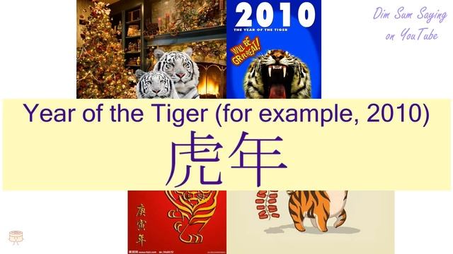 "YEAR OF THE TIGER (FOR EXAMPLE, 2010)" in Cantonese (虎年) - Flashcard смотреть онлайн