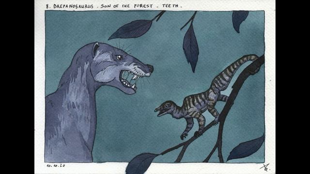MUSINKTOBER #8 - Drepanosaurus, son of the forest & teeth смотреть онлайн