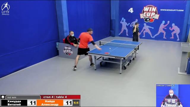 18:00 Хамурда Виталий 2-3 Найда Александр стол 4 ЮГ-3 03.02.22 смотреть онлайн