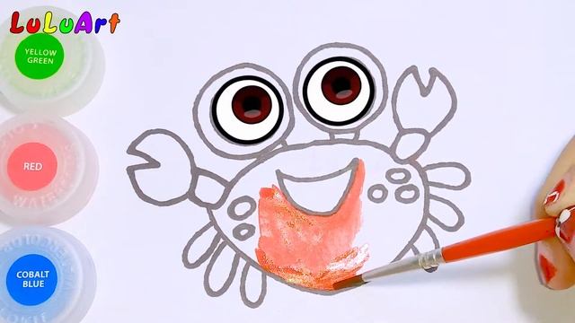 Cara Menggambar dan Mewarnai Mainan Kepiting | LuLu Art #65 смотреть онлайн