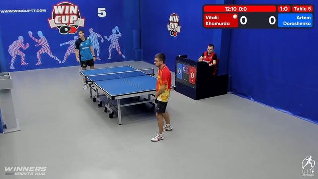 10:00 Хамурда Виталий 3-0 Дорошенко Артём стол 5 ЮГ-2 08.08.22 смотреть онлайн