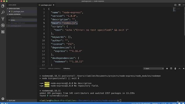 Полное руководство NodeJS Урок 18 Настройка приложения смотреть онлайн