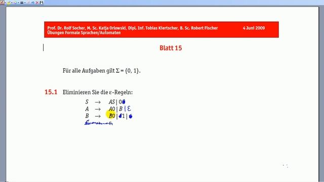 Ersetzen von Epsilon-Regeln смотреть онлайн
