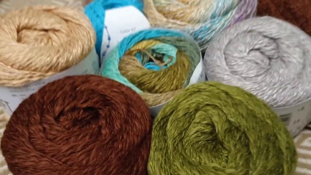 Накупила ще YarnArt Linen Soft, YarnArt Paillettes і паєтки на бавовні