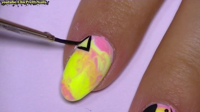 Instagram Nails Geometric Neon Nail Art, Marble Gel Design смотреть онлайн