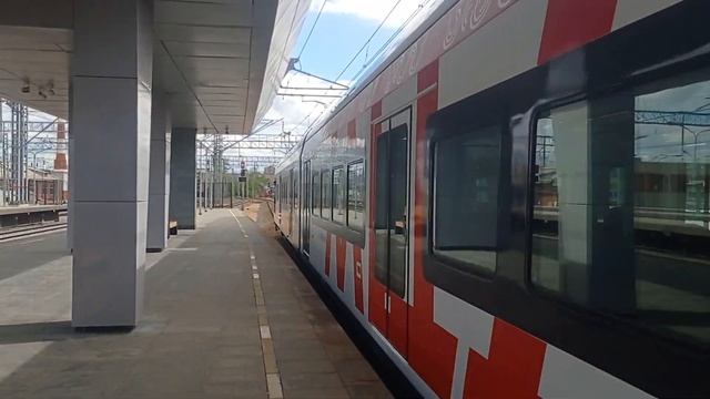 Отправление электропоезда ЭГЭ2ТВ-023 "Иволга 4.0" до Железнодорожного. смотреть онлайн