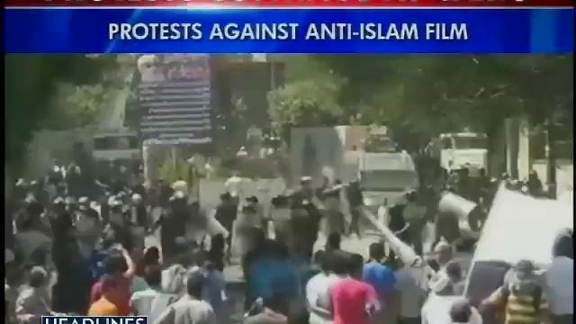 Protest against anti-Islam film continue in Cairo смотреть онлайн