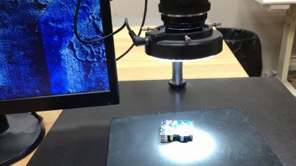 Микроскоп с Алиэкспрес плюс фотоувеличитель и обьектив от советского фотоаппарата для пайки
