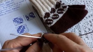 Узор спицами //Зерна Кофе//#вязаниеспицами #жаккард #носкиспицами