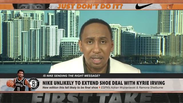 Stephen A. reacts to Nike being unlikely to extend Kyrie Irving’s shoe deal | First Take смотреть онлайн
