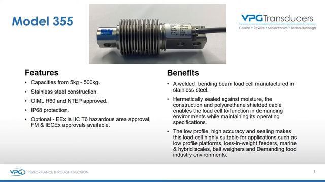 Welded, Hermetically Sealed Load Cell (Model 355). смотреть онлайн