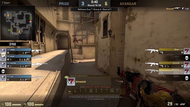 CSGO: POV AVG dimasick vs PRiDE (34/13) mirage @ Hellcase Cup 7 смотреть онлайн