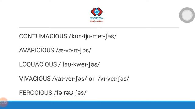 Pronunciation of words ending with "cious" смотреть онлайн