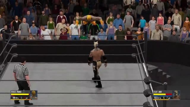 WWE 2K16 Prince Puma vs Tigre Uno 5 Star-match смотреть онлайн