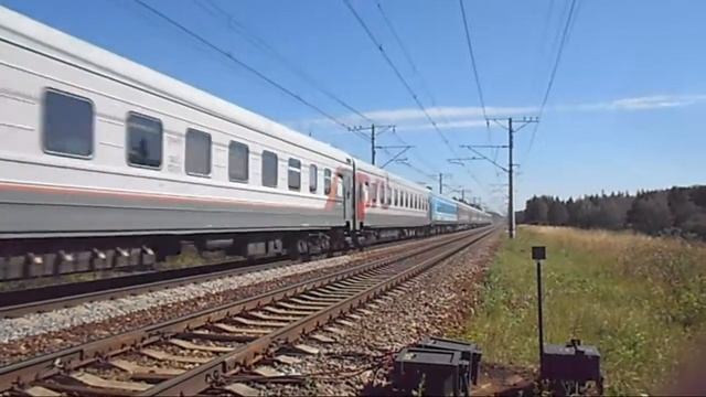 Электровоз ЧС2Т-1032 с поездом №268 (Москва → СПб) смотреть онлайн