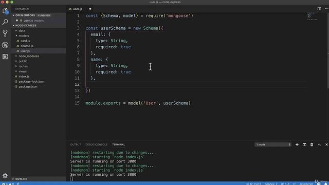 Полное руководство NodeJS Урок 41 Модель пользователя смотреть онлайн