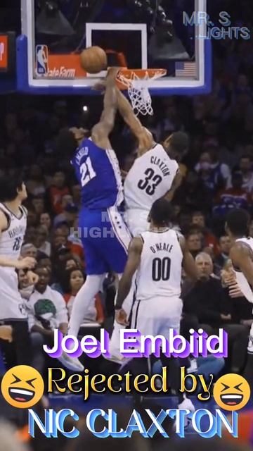 Joel Embiid Anung height mo? NIC CLAXTON #shorts#nba #blocks смотреть онлайн