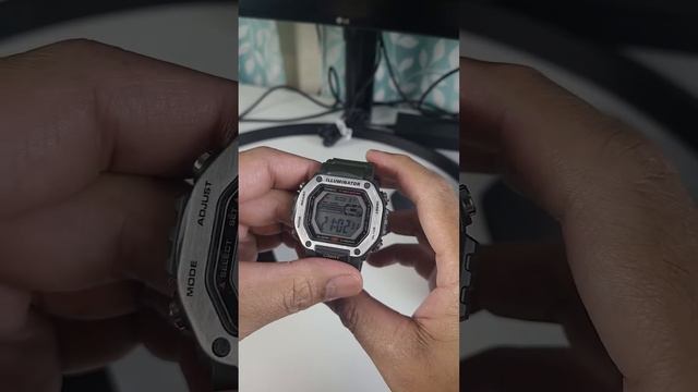 Casio LED Illuminator 10-Year Battery 1/100 Second Stop Watch | Daily Alarm Men's Watch MWD-110H-3A смотреть онлайн