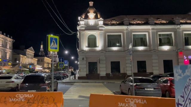 Ночной Нижний Новгород, прогулка по Рождественской улице. смотреть онлайн