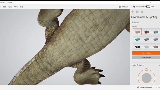 3D model of a crocodile смотреть онлайн