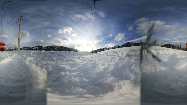 360° Camera Under Train In AUSTRIA (4K) Virtual Reality
