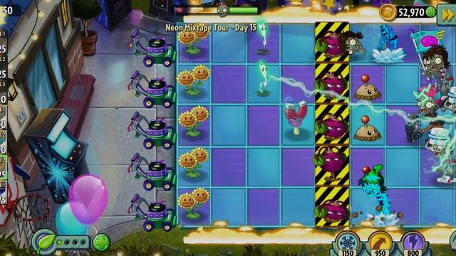 Plants vs Zombies 2 - Neon Mixtape Tour (Day 15) Easy Win смотреть онлайн