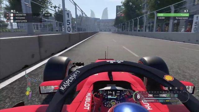 F1 2018 мод 2019 карьера этап 4 часть 1 Баку Азербайджан практика смотреть онлайн